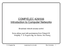 COMP/ELEC 429/556 Introduction to Computer Networks