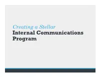Internal Communications Program About Our Speakers