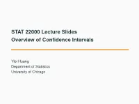 STAT 22000 Lecture Slides Overview of Confidence Intervals