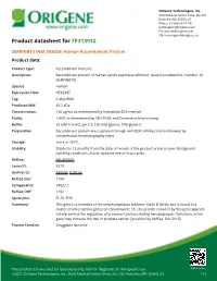 SERPINB10 (NM 005024) Human Recombinant Protein Product Data