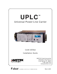 UPLC™ Universal Power-Line Carrier