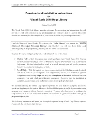Visual Basic 2010 MSDN