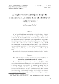 A Higher-Order Dialogical Logic to Demonstrate Leibniz's Law Of