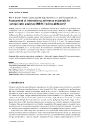 Assessment of International Reference Materials for Isotope-Ratio Analysis (IUPAC Technical Report)1