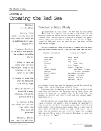 Crossing the Red Sea