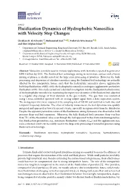 Fluidization Dynamics of Hydrophobic Nanosilica with Velocity Step Changes
