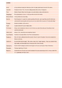 Grape Varieties