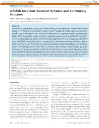 Jellyfish Modulate Bacterial Dynamic and Community Structure