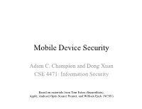 Mobile Device Security