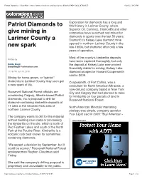 Patriot Diamonds to Give Mining in Larimer County a New Spark