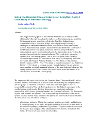 Bounded Choice Model As an Analytical Tool: a Case Study of Heaven’S Gate [1]