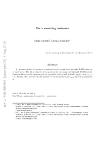 On a Sneezing Universe