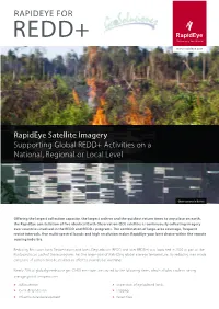 Rapideye Satellite Imagery Supporting Global REDD+ Activities on a National, Regional Or Local Level