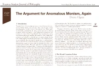 The Argument for Anomalous Monism, Again