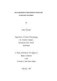 The Elimination of High Doses of Phenytoin In