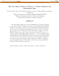 The Ursa Major Cluster of Galaxies. I. Cluster Definition and Photometric Data