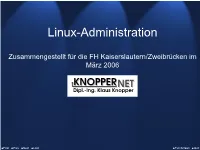 GNU/Linux for Admins