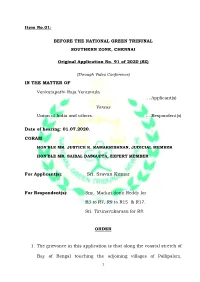 Order Dt. 01.07.2020 in O.A No 91 of 2020 (SZ)
