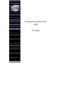 Program Evaluation for Sais a Primer