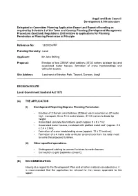 Argyll and Bute Council Development & Infrastructure Delegated Or