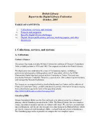 British Library Report to the Digital Library Federation October, 2005 I