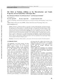 The Effect of Niobium Addition on the Microstructure and Tensile