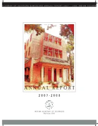 Annual Report 2007 - 2008 Indian Academy
