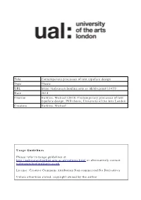 Contemporary Processes of Text Typeface Design