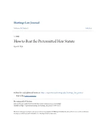 How to Beat the Pretermitted Heir Statute Kurt H