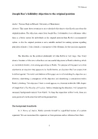 Joseph Raz's Fallibility Objection to the Original Position