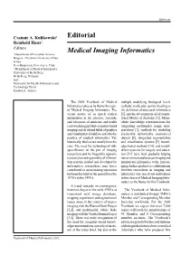 Medical Imaging Informatics