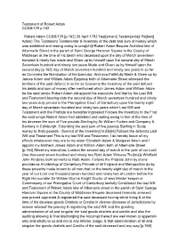 Testament of Robert Adam CC8/8/129 P.162