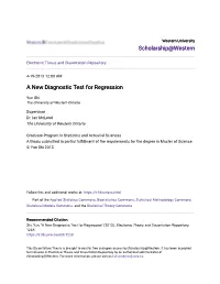 A New Diagnostic Test for Regression