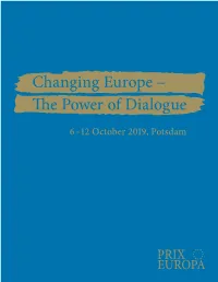 Changing Europe – the Power of Dialogue