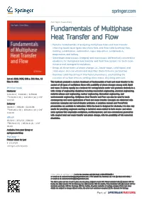 Fundamentals of Multiphase Heat Transfer and Flow