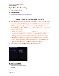 Lesson 2: YOU're LAUNCHING a ROCKET!