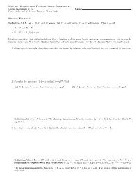 Math 311 - Introduction to Proof and Abstract Mathematics Group Assignment # 15 Name: Due: at the End of Class on Tuesday, March 26Th