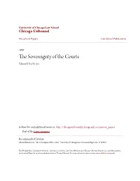The Sovereignty of the Courts Edward H