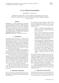 A Layer Model of Sound Quality