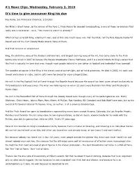 A's News Clips, Wednesday, February 3, 2010 It's Time to Give