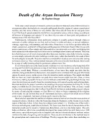 Death of the Aryan Invasion Theory by Stephen Knapp