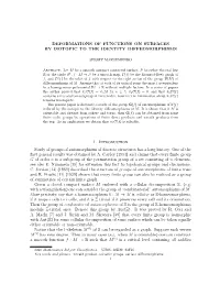 Deformations of Functions on Surfaces by Isotopic to the Identity Diffeomorphisms
