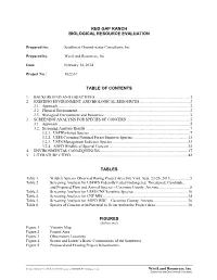Red Gap Ranch Biological Resource Evaluation