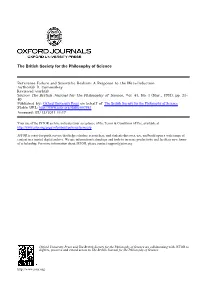 Reference Failure and Scientific Realism: a Response to the Meta-Induction Author(S): D
