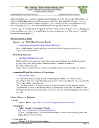 Shady Side of the Tree Handout