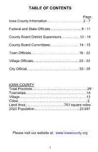 Table of Contents