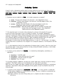 Analyzing Syntax