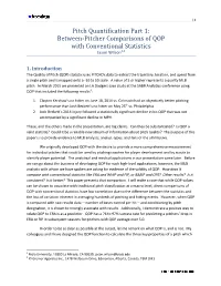 Between-‐Pitcher Comparisons of QOP With