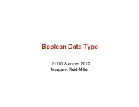 Boolean Data Type