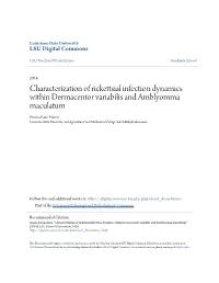 Characterization of Rickettsial Infection Dynamics Within Dermacentor